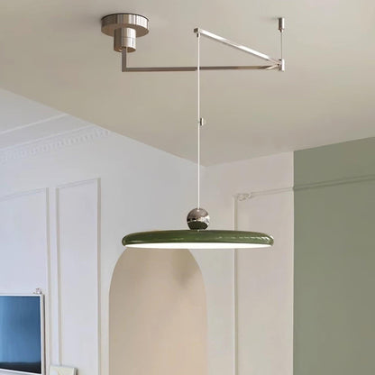 Hanglamp Verstelbaar Metaal Acryl Rood Groen Beige Rond Industrieel Woonkamer Eetkamer