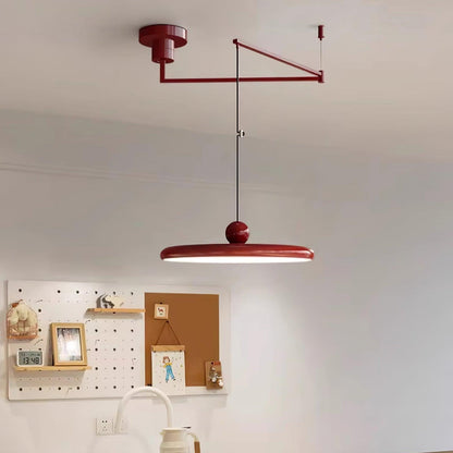 Hanglamp Verstelbaar Metaal Acryl Rood Groen Beige Rond Industrieel Woonkamer Eetkamer
