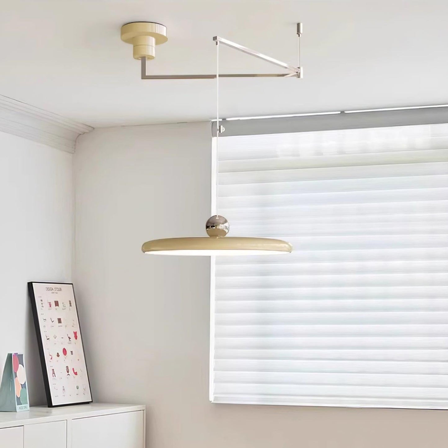 Hanglamp Verstelbaar Metaal Acryl Rood Groen Beige Rond Industrieel Woonkamer Eetkamer