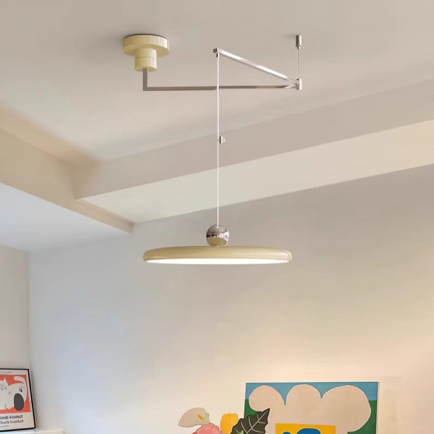 Hanglamp Verstelbaar Metaal Acryl Rood Groen Beige Rond Industrieel Woonkamer Eetkamer