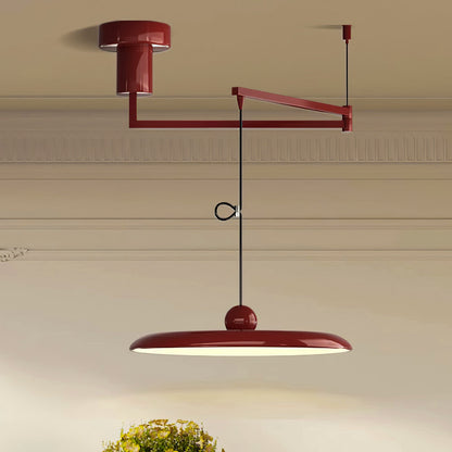 Hanglamp Verstelbaar Metaal Acryl Rood Groen Beige Rond Industrieel Woonkamer Eetkamer