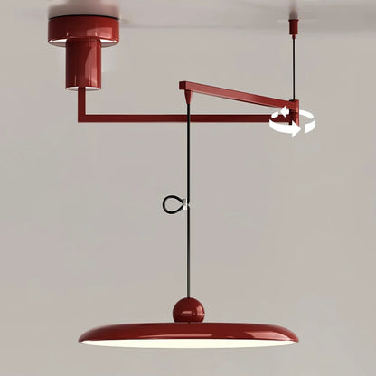 Hanglamp Verstelbaar Metaal Acryl Rood Groen Beige Rond Industrieel Woonkamer Eetkamer