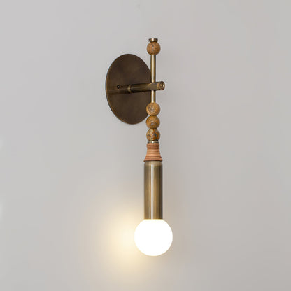 Toam Wandlamp Marmer Messing – Persepolis Geïnspireerd Design met Antique Brass Afwerking 18.9 en 27.6 inch