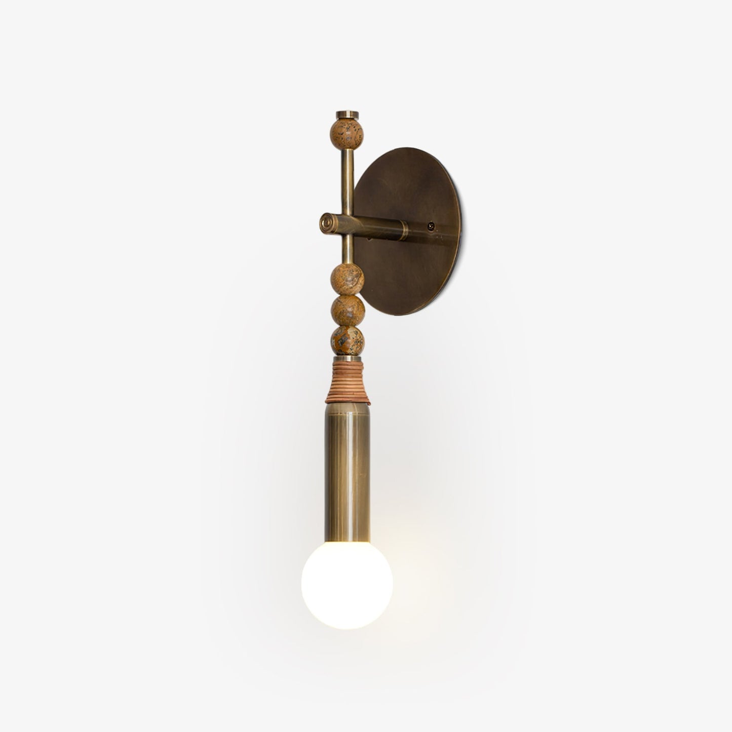 Toam Wandlamp Marmer Messing – Persepolis Geïnspireerd Design met Antique Brass Afwerking 18.9 en 27.6 inch