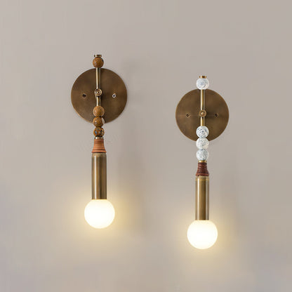 Toam Wandlamp Marmer Messing – Persepolis Geïnspireerd Design met Antique Brass Afwerking 18.9 en 27.6 inch