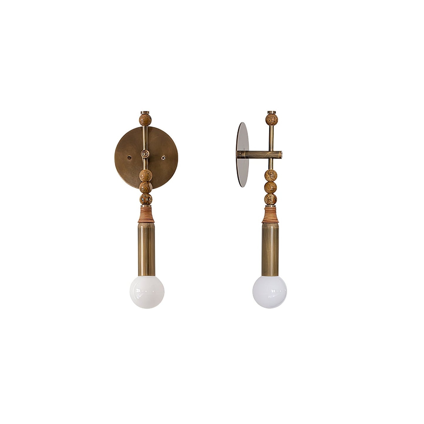 Toam Wandlamp Marmer Messing – Persepolis Geïnspireerd Design met Antique Brass Afwerking 18.9 en 27.6 inch
