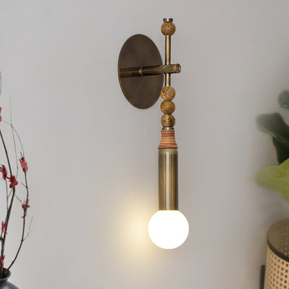 Toam Wandlamp Marmer Messing – Persepolis Geïnspireerd Design met Antique Brass Afwerking 18.9 en 27.6 inch