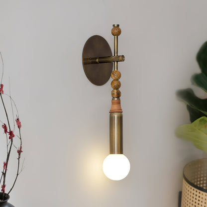 Toam Wandlamp Marmer Messing – Persepolis Geïnspireerd Design met Antique Brass Afwerking 18.9 en 27.6 inch