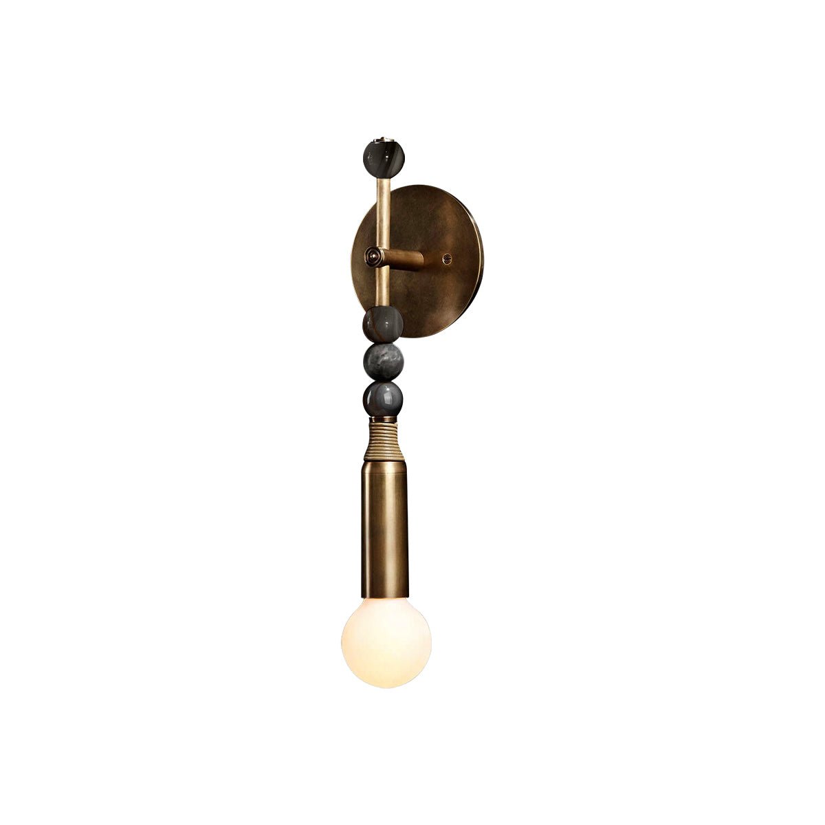 Toam Wandlamp Marmer Messing – Persepolis Geïnspireerd Design met Antique Brass Afwerking 18.9 en 27.6 inch