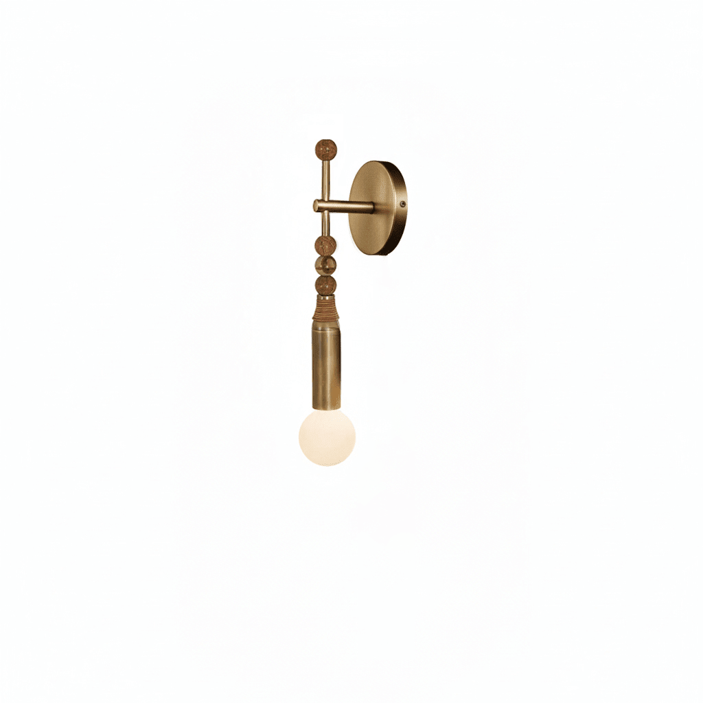 Toam Wandlamp Marmer Messing – Persepolis Geïnspireerd Design met Antique Brass Afwerking 18.9 en 27.6 inch
