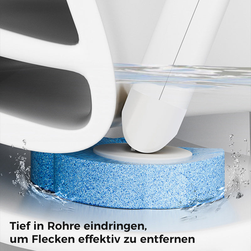 Toiletborstel met wegwerp schoonmaakkoppen en houder voor hygiënische toiletreiniging