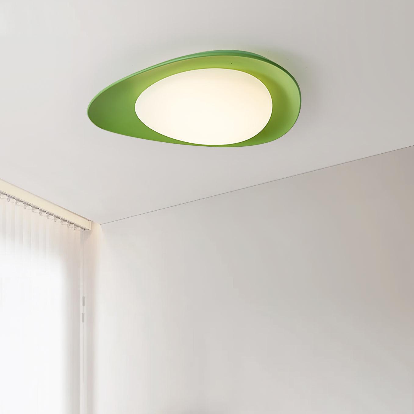 LED Plafondlamp Bladvorm Resin Groen Woonkamer Slaapkamer Eetkamer Organische Plafondlamp Scandinavisch Interieur