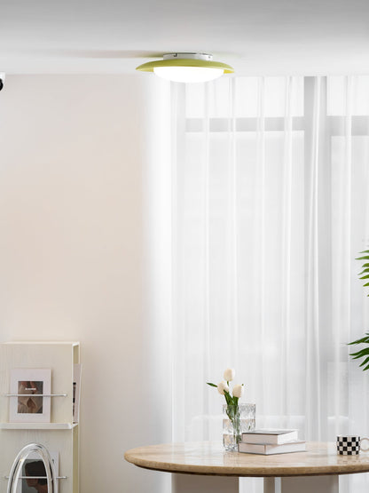Plafondlamp Resin Ovaal Groen Beige Woonkamer Slaapkamer LED 3000K 4000K 6000K Ø36 Ø46cm Organisch Plafonnière Dimbaar