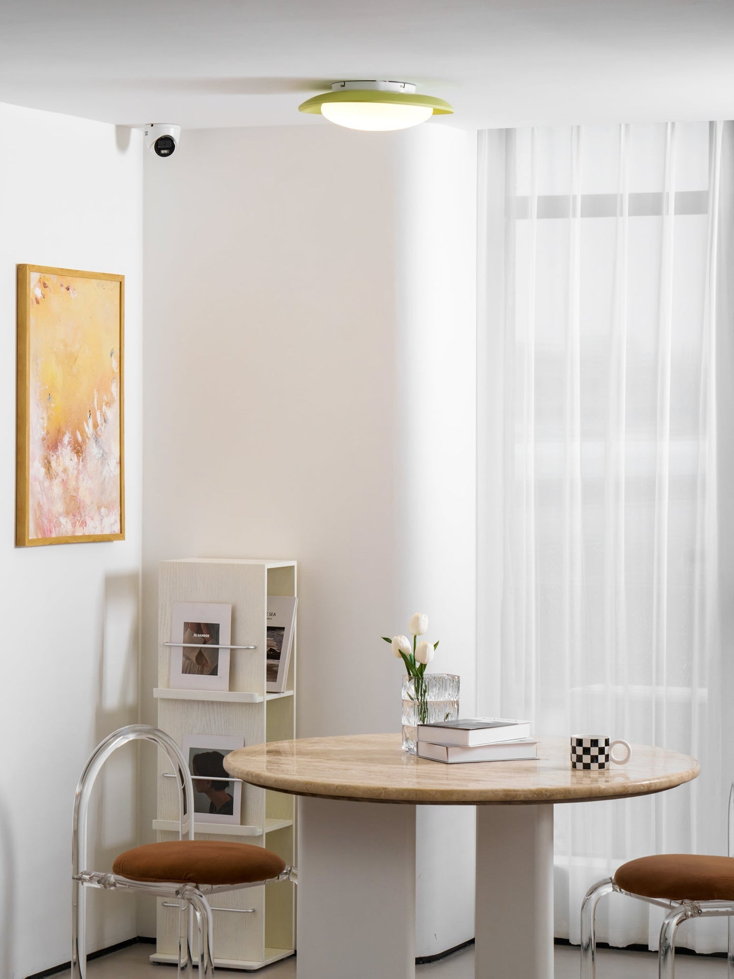 Plafondlamp Resin Ovaal Groen Beige Woonkamer Slaapkamer LED 3000K 4000K 6000K Ø36 Ø46cm Organisch Plafonnière Dimbaar