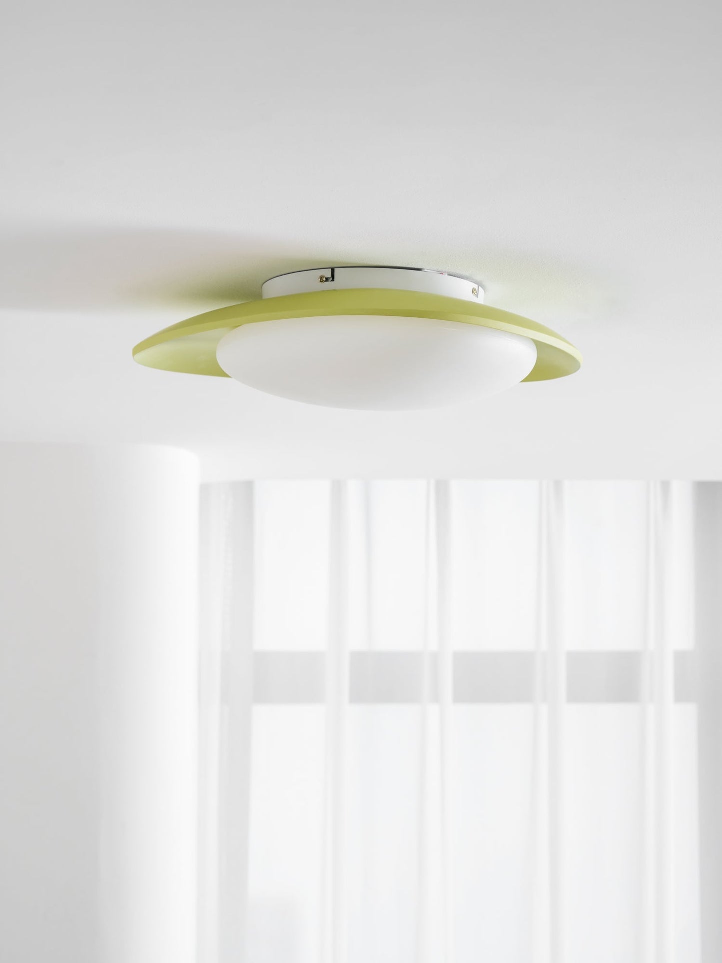 Plafondlamp Resin Ovaal Groen Beige Woonkamer Slaapkamer LED 3000K 4000K 6000K Ø36 Ø46cm Organisch Plafonnière Dimbaar