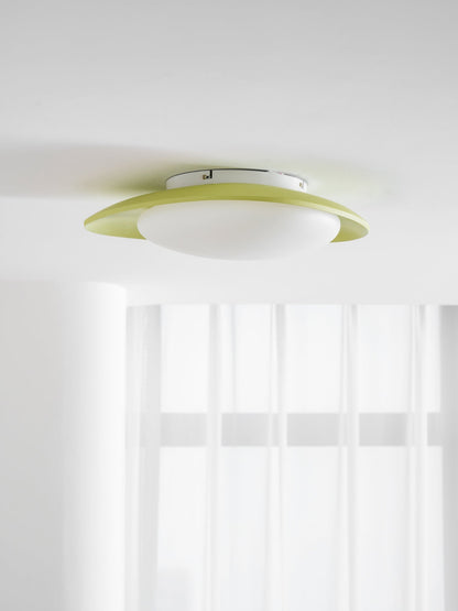 Plafondlamp Resin Ovaal Groen Beige Woonkamer Slaapkamer LED 3000K 4000K 6000K Ø36 Ø46cm Organisch Plafonnière Dimbaar