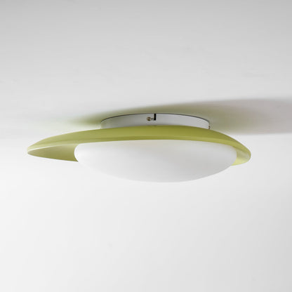Plafondlamp Resin Ovaal Groen Beige Woonkamer Slaapkamer LED 3000K 4000K 6000K Ø36 Ø46cm Organisch Plafonnière Dimbaar