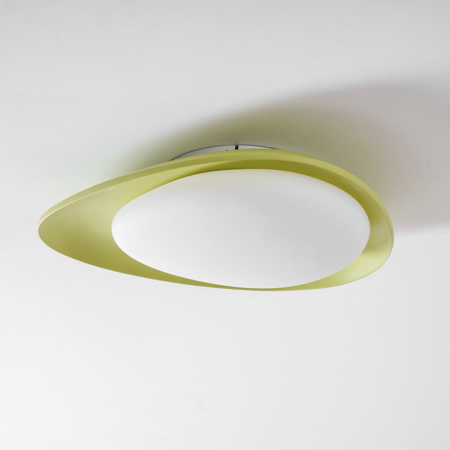 Plafondlamp Resin Ovaal Groen Beige Woonkamer Slaapkamer LED 3000K 4000K 6000K Ø36 Ø46cm Organisch Plafonnière Dimbaar