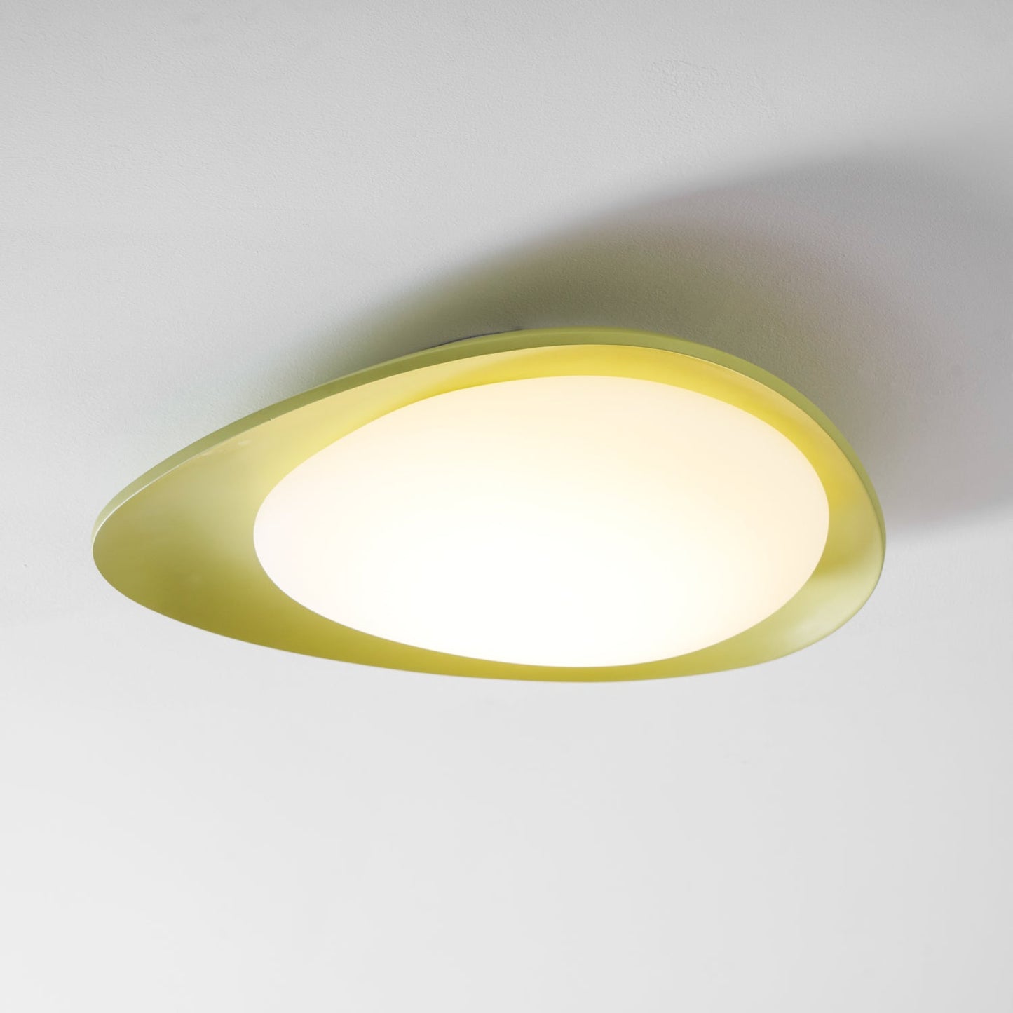 Plafondlamp Resin Ovaal Groen Beige Woonkamer Slaapkamer LED 3000K 4000K 6000K Ø36 Ø46cm Organisch Plafonnière Dimbaar
