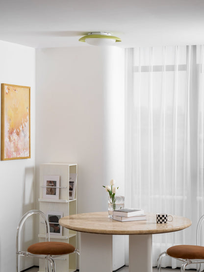 Plafondlamp Resin Ovaal Groen Beige Woonkamer Slaapkamer LED 3000K 4000K 6000K Ø36 Ø46cm Organisch Plafonnière Dimbaar