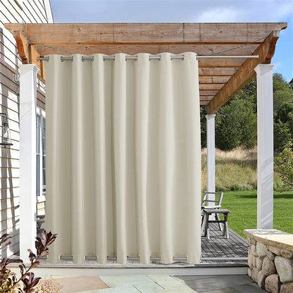 Windbestendige Buitengordijnen met Ringenbevestiging 1 Paneel voor Patio Terras Veranda