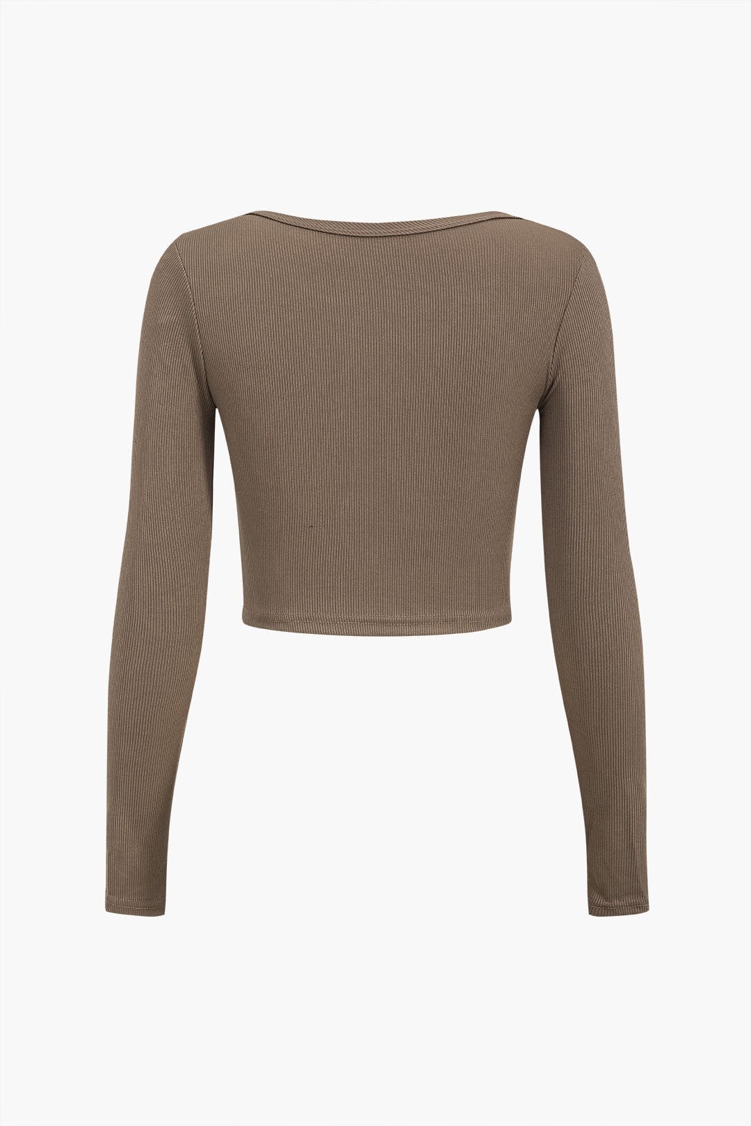 Vrouwelijke Top Lang Mouw Asymmetrisch met Knopen