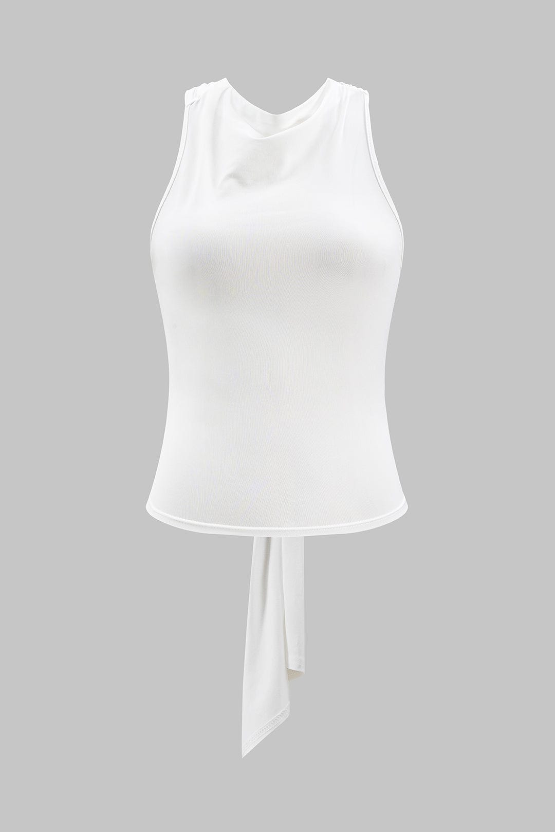 Vrouwelijke Zomer Haltertop met Knoop Detail Wickel Design - StudioMarella