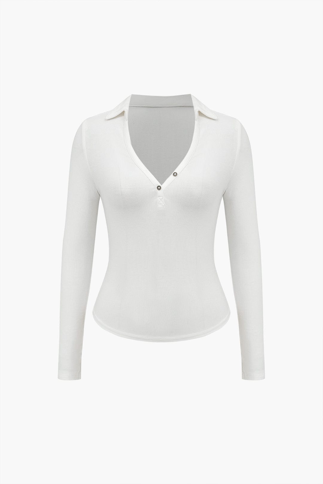 Vrouwelijk Poloshirt Diepe V-Hals Elegant → V-Hals Poloshirt voor Vrouwen Elegant en Stijlvol - StudioMarella