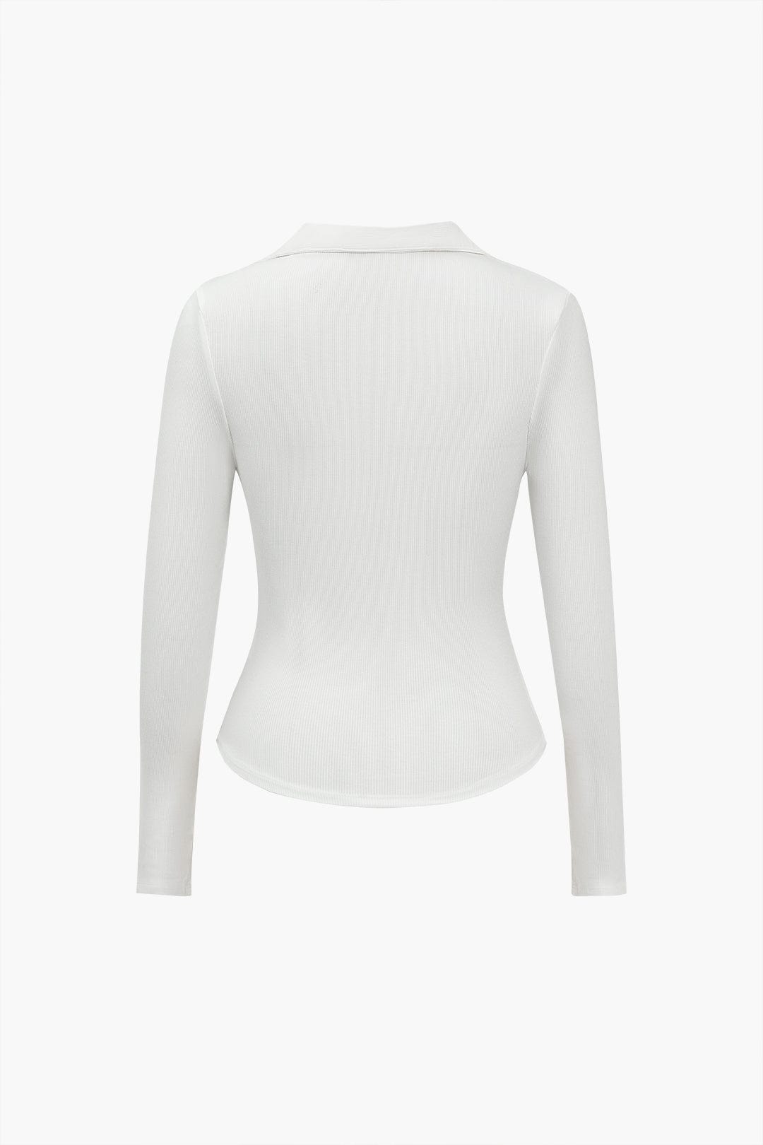 Vrouwelijk Poloshirt Diepe V-Hals Elegant → V-Hals Poloshirt voor Vrouwen Elegant en Stijlvol