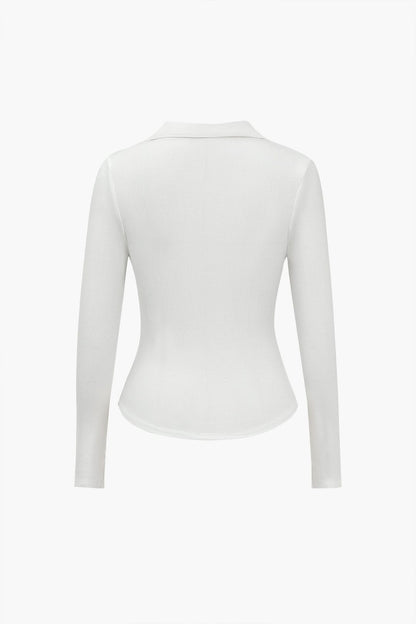 Vrouwelijk Poloshirt Diepe V-Hals Elegant → V-Hals Poloshirt voor Vrouwen Elegant en Stijlvol