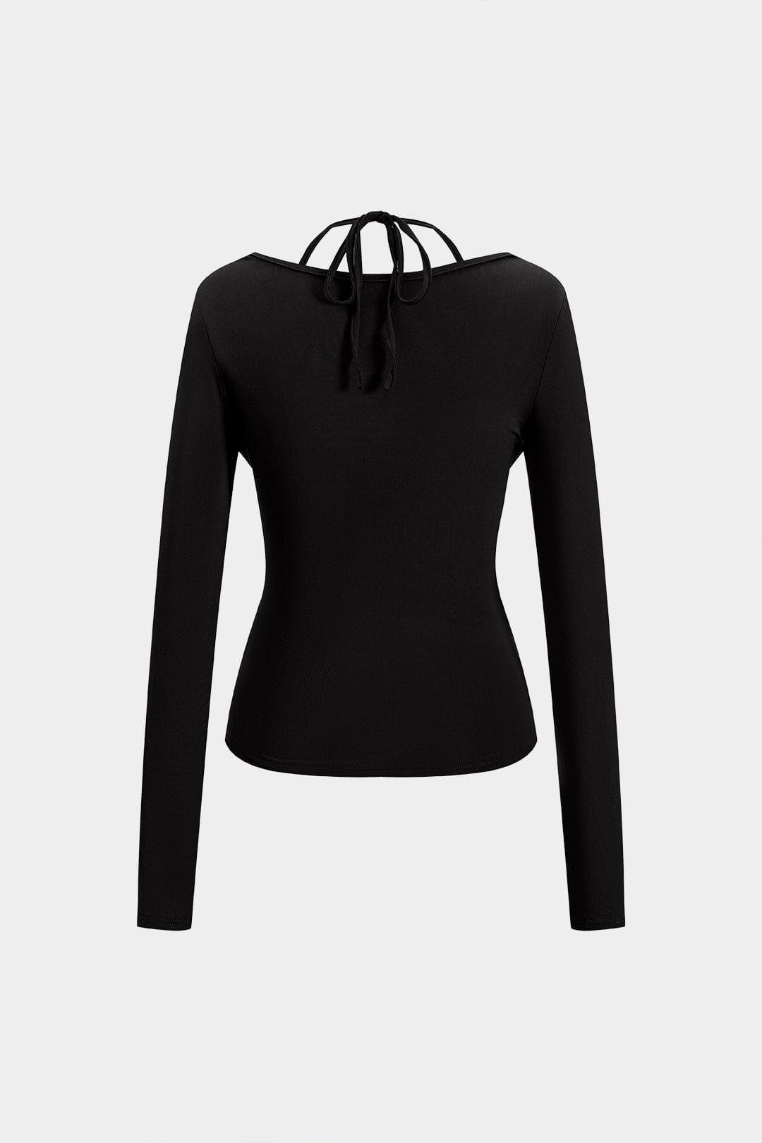 Vrouwelijke Top met Lange Mouwen en Ingebouwd Bh Drapeer Effect