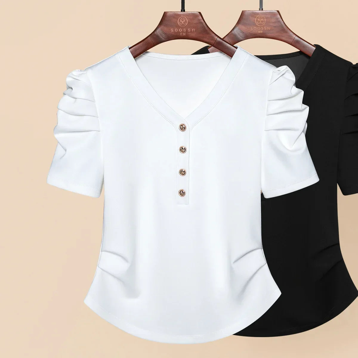 Zwarte Zomer T-Shirts voor Dames Korte Mouw