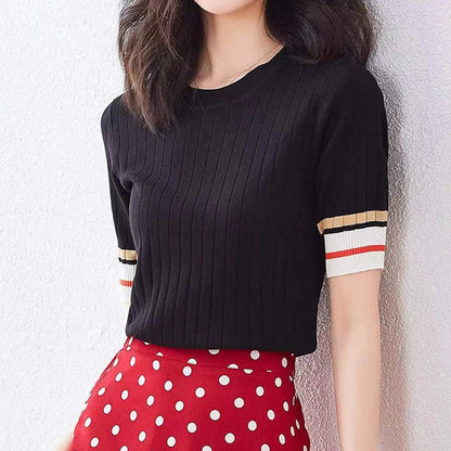Dames T-shirt Patchwork Zomerse Stijl Kleurrijk - StudioMarella