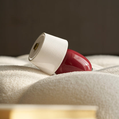 Draagbare Tafellamp met Geïntegreerde Batterij 240 lm Warm Wit 3000K Keramiek Linnen Kap Touch-Bediening