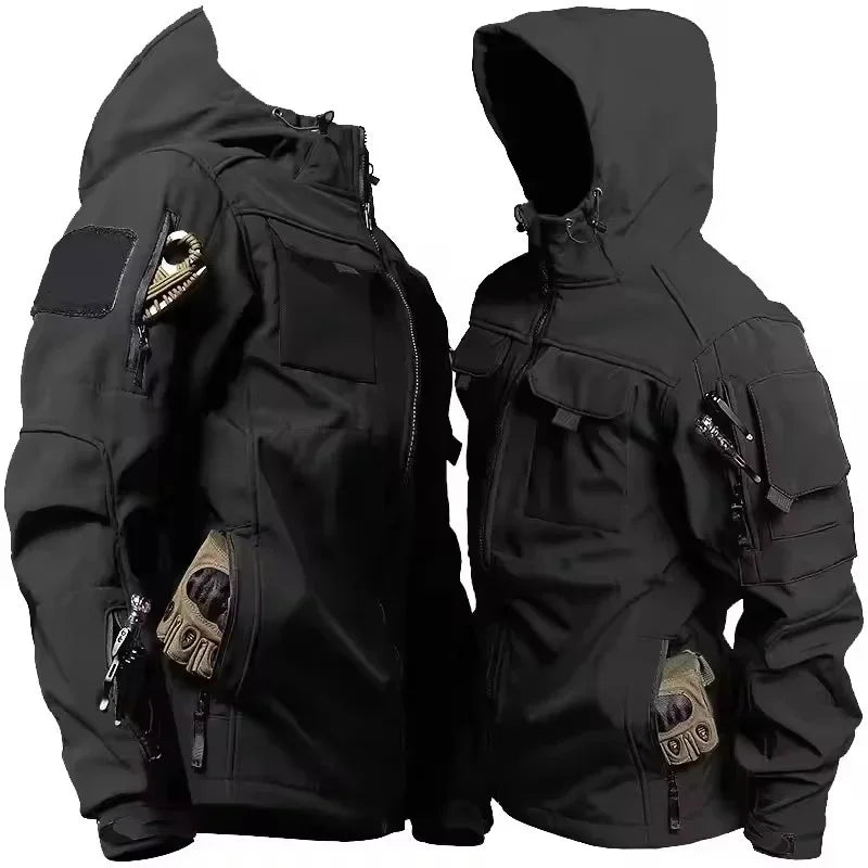 Softshell Jas met Kap voor Mannen Waterdicht - StudioMarella