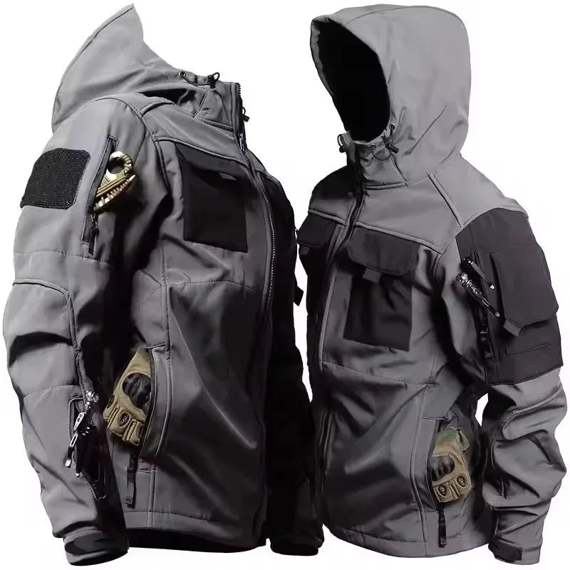 Softshell Jas met Kap en Waterafstotend Materiaal