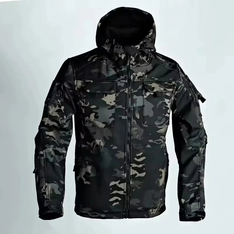 Softshell Jas met Kap en Waterafstotend Materiaal