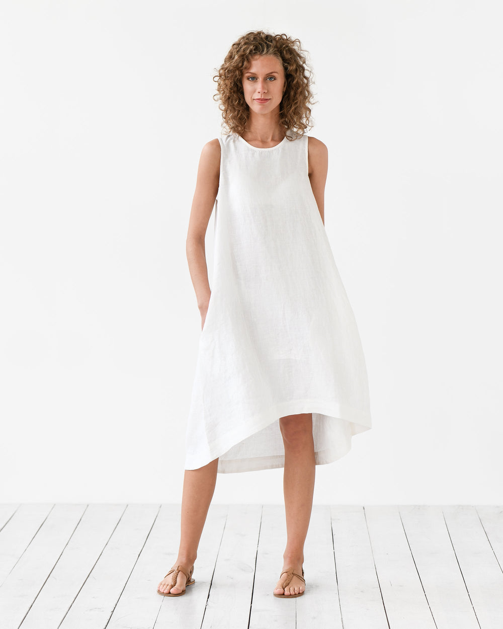 Midi Jurk Elegante Toscane Stijl
