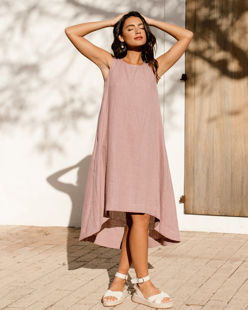 Midi Jurk Elegante Toscane Stijl