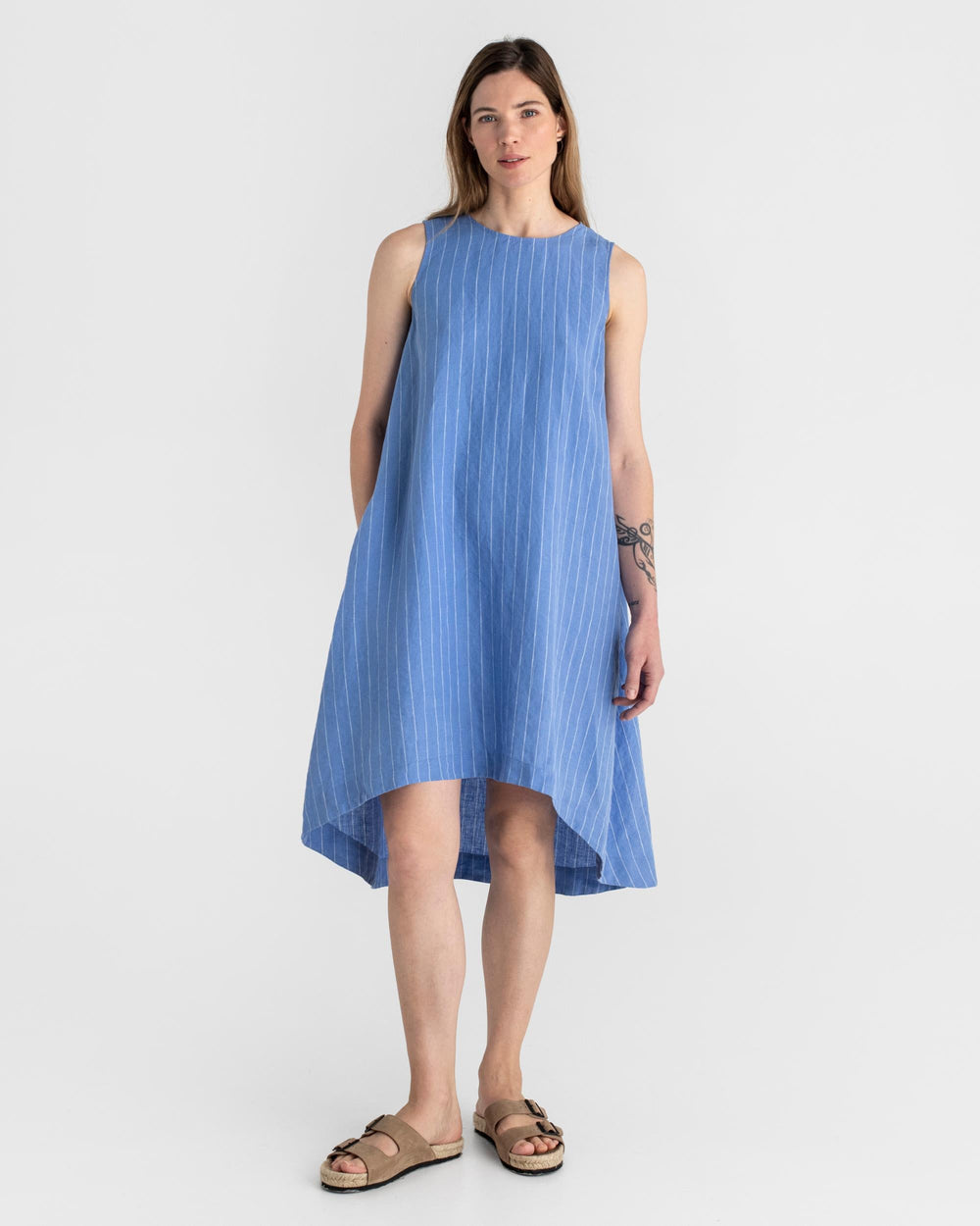 Midi Jurk Elegante Toscane Stijl