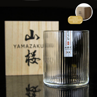 Japans Whiskyglas 320ml Hittebestendig Glas Vintage Stijl Handgemaakt met Houten Kist Whisky Drinkglas Borrelglas Geschenkverpakking Premium Glaswerk Scandinavisch Interieur