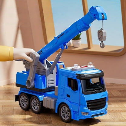 Speelgoed Kraanwagen Licht Geluid Beweegbare Arm Geel Blauw Peuter 3 Jaar Bouwvoertuig Constructiespeelgoed Cadeau