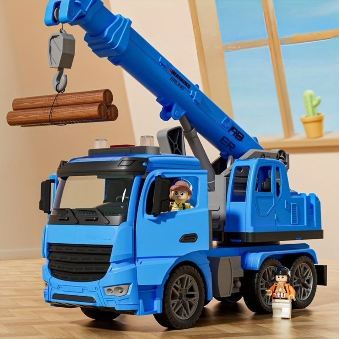 Speelgoed Kraanwagen Licht Geluid Beweegbare Arm Geel Blauw Peuter 3 Jaar Bouwvoertuig Constructiespeelgoed Cadeau