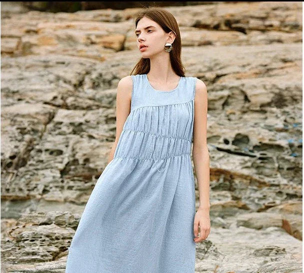 Dames Zomerjurk Ronde Hals Collectie