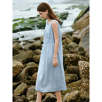 Dames Zomerjurk Ronde Hals Collectie