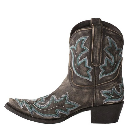 Leren Cowboy Laarzen Western Stijl Geborduurd - StudioMarella
