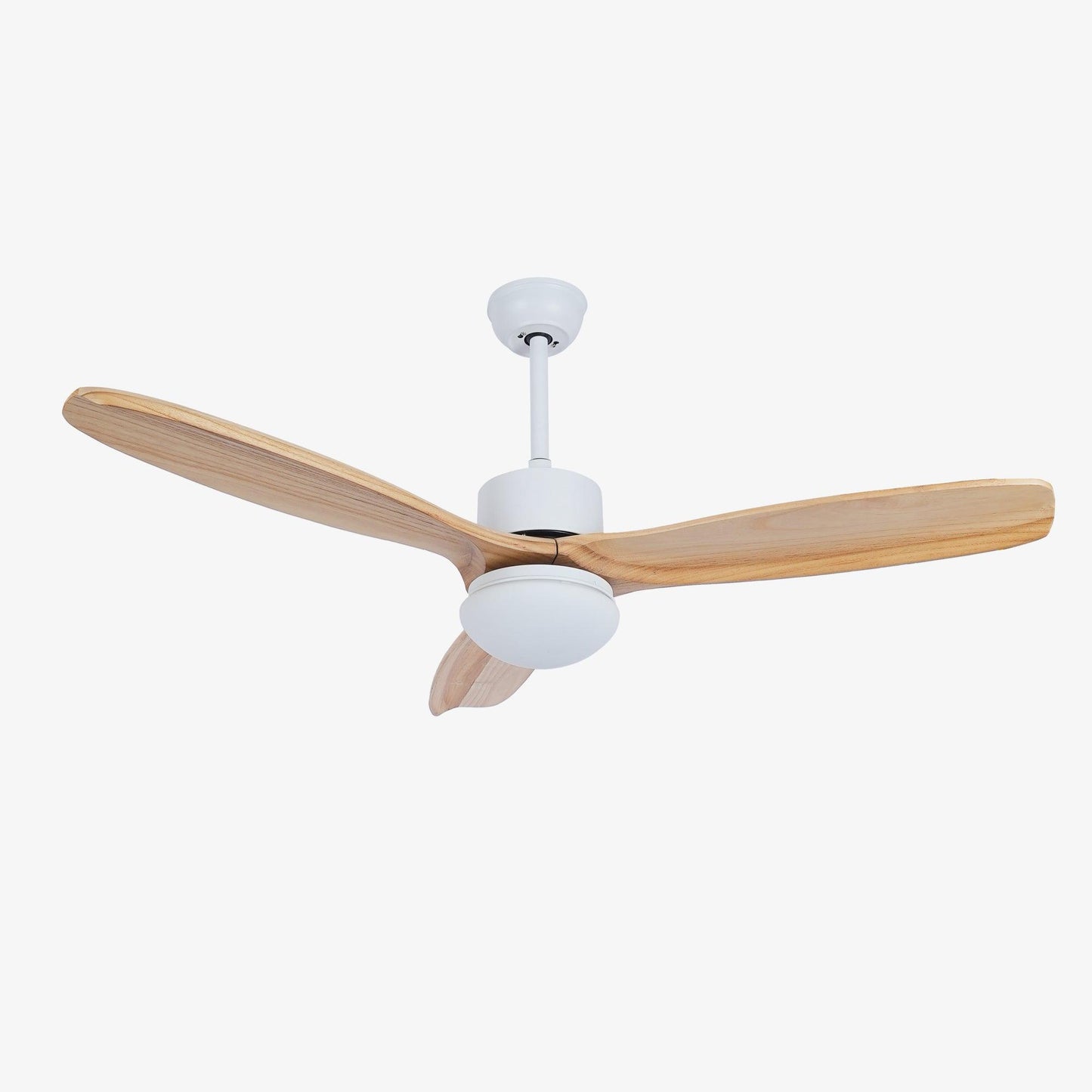 Scandinavische Plafondventilator met Verlichting Elegance Naturel – Vierkanten Houten Bladen met LED-Lamp & Afstandsbediening