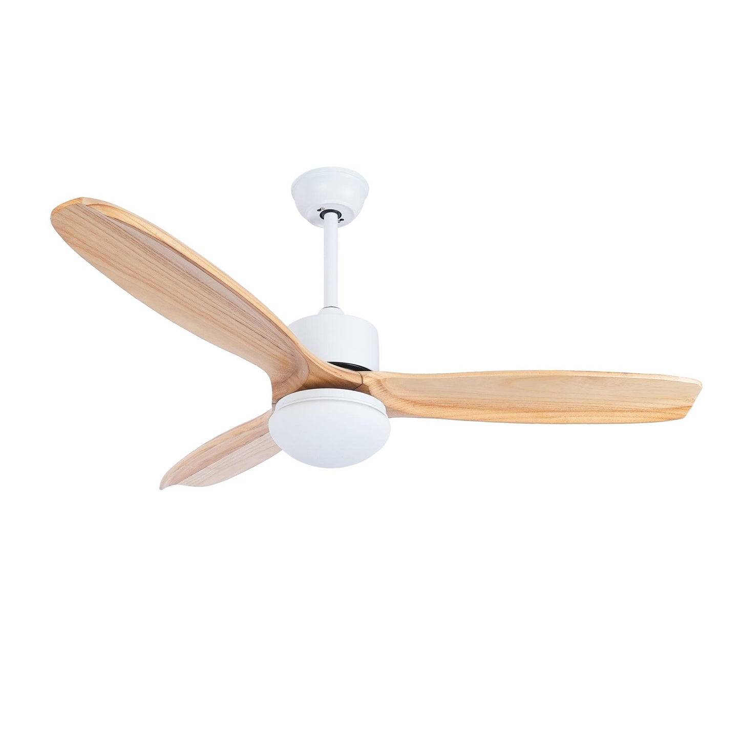 Scandinavische Plafondventilator met Verlichting Elegance Naturel – Vierkanten Houten Bladen met LED-Lamp & Afstandsbediening