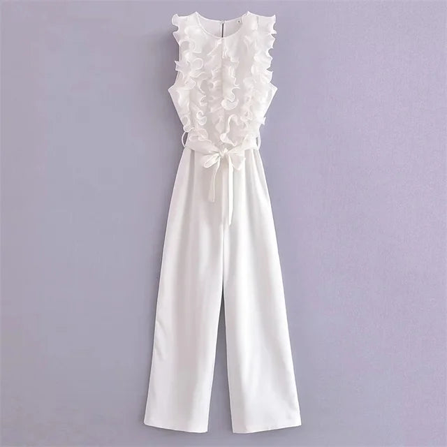 Dames Jumpsuit Zomer Ruche Elegant Jurk