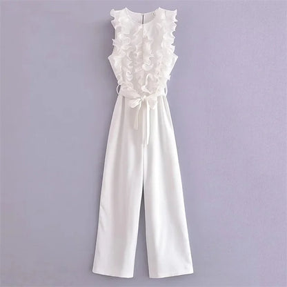 Dames Jumpsuit Zomer Ruche Elegant Jurk